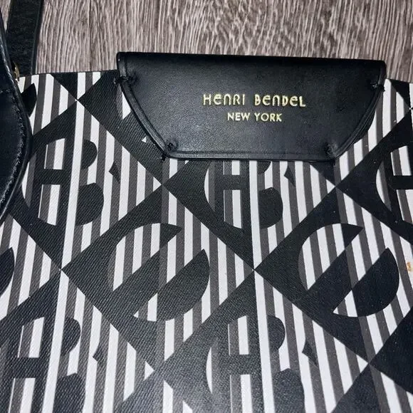 Henri Bendel Black and White Tote Bag Vintage HTF - Picture 2 of 11